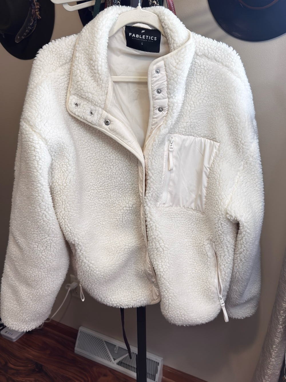 Fabletics Cream Teddy Jacket